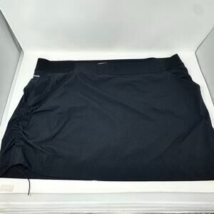 Columbia Womens Skort Size 3XL Black Flat Front Elastic Pullon Ruched Side
